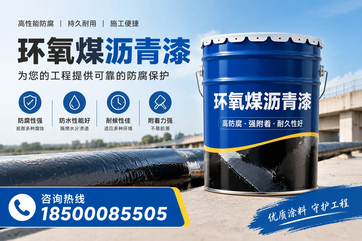 环氧煤沥青漆的成分解析，保定用户了解施工材料